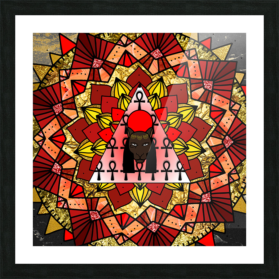 Sekhmet Mandala Picture Frame print