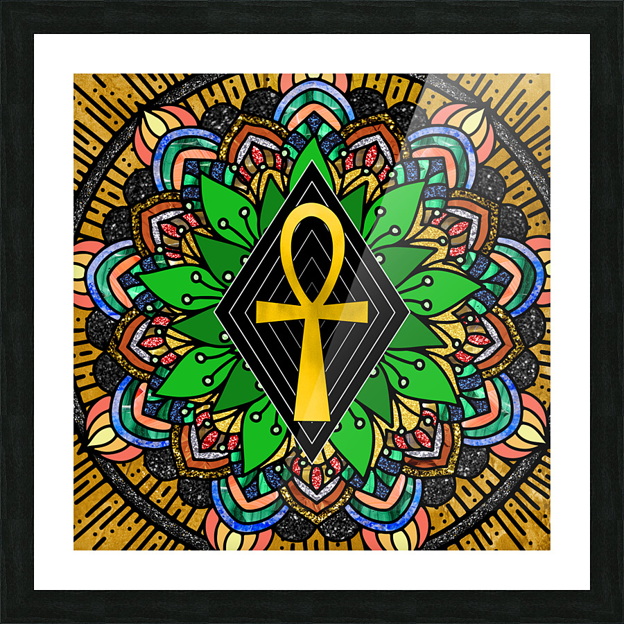 Ankh Mandala Picture Frame print