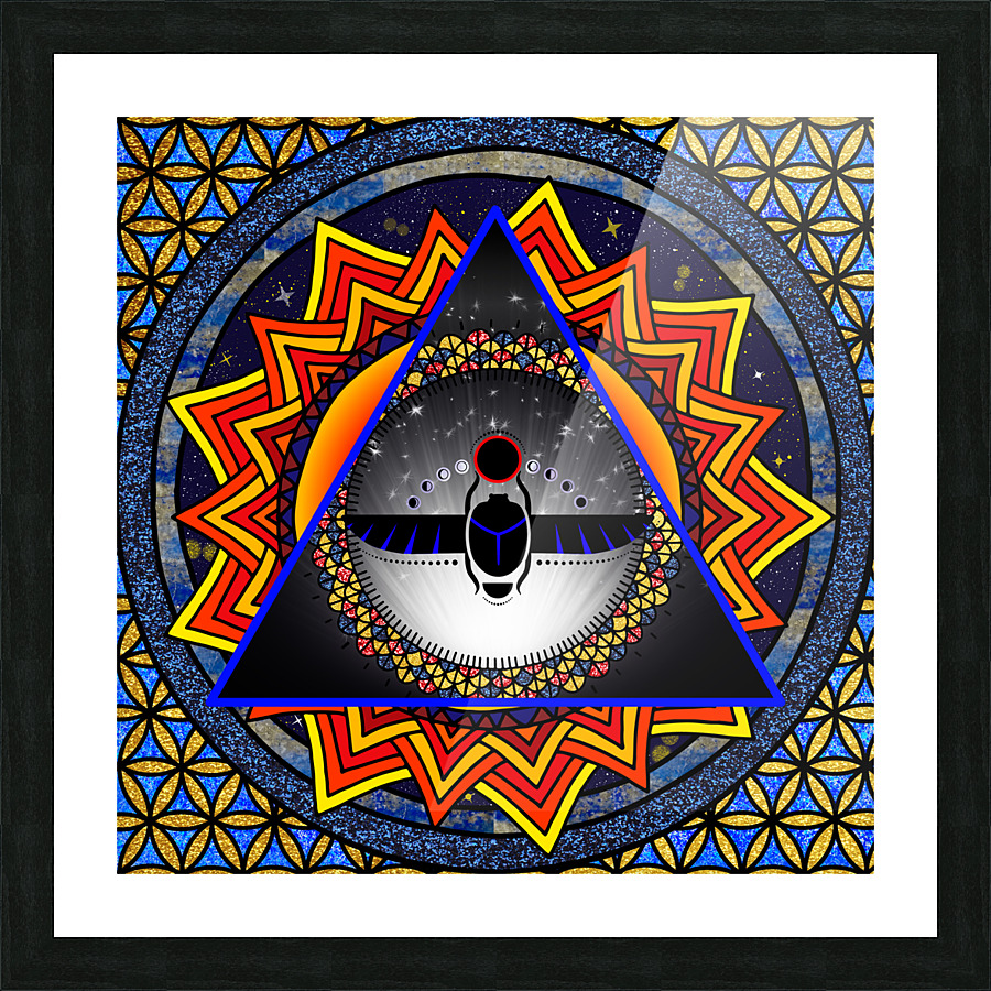 Khepri Mandala Picture Frame print
