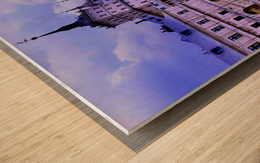 Dia nublado Wood print