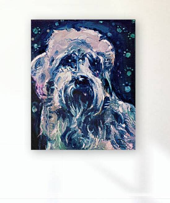 55. Lowell Devin Best in Show Dog Show Art : Snowy Footprints Lil Frosty by Lowell Phoenix Devin