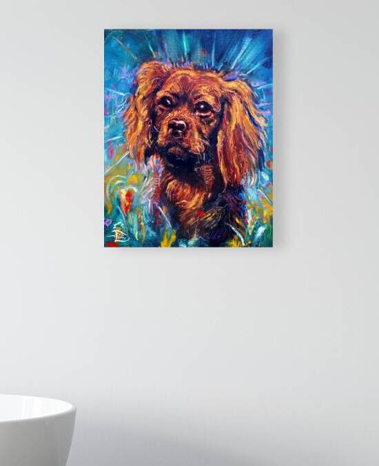 53. Lowell Devin Best in Show Dog Show Art : Pop-Up King Charles Merry Monarch by Lowell Phoenix Devin