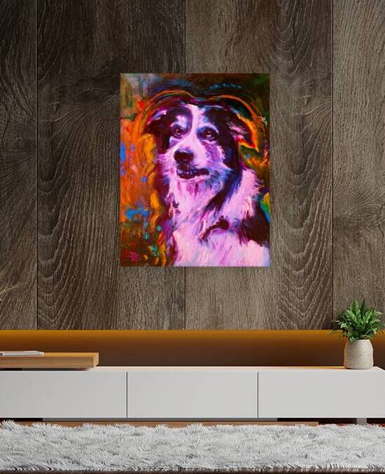 51.  Lowell Devin Best in Show Dog Show Art : Border Collie The Einstein of the Open Field by Lowell Phoenix Devin