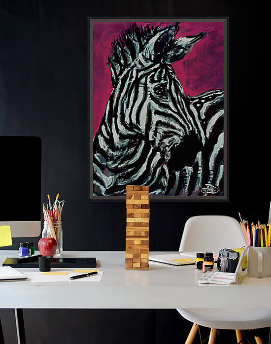Abrica-Zebra Bookend Right by Lowell Phoenix Devin