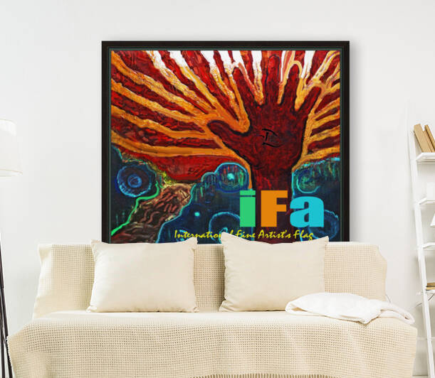 International Fine Artist Flag Print by Lowell Phoenix Devin