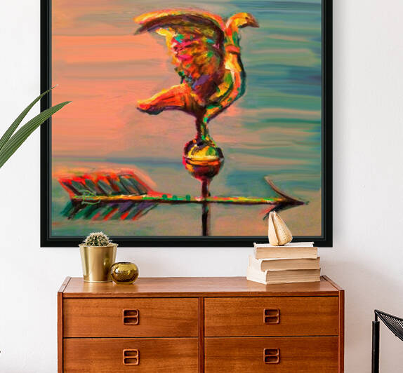 DevinStory 90. Pigeon on Ball Over Eastern-Facing Arrow  by Lowell Phoenix Devin