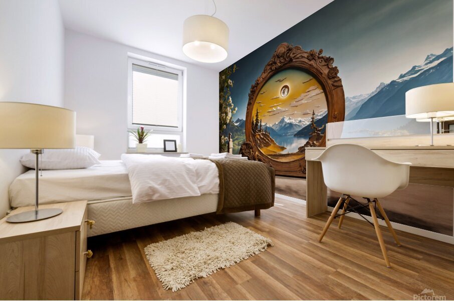 clay sculpture Mural print