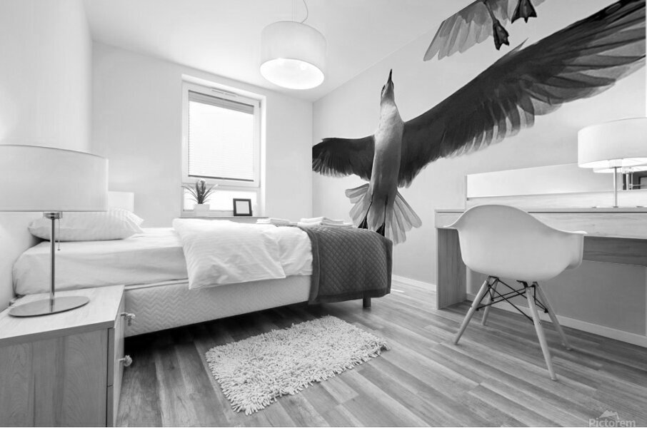 Seagull and Tail Mural print