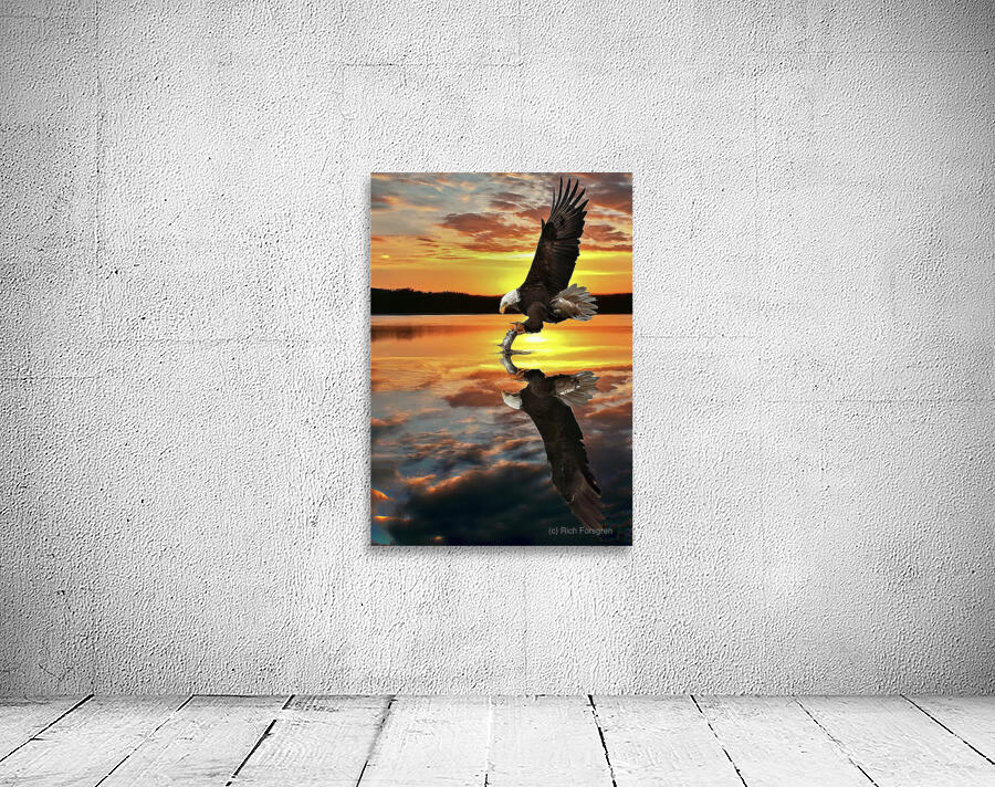 Eagle Sunset Reflection Wall Preview