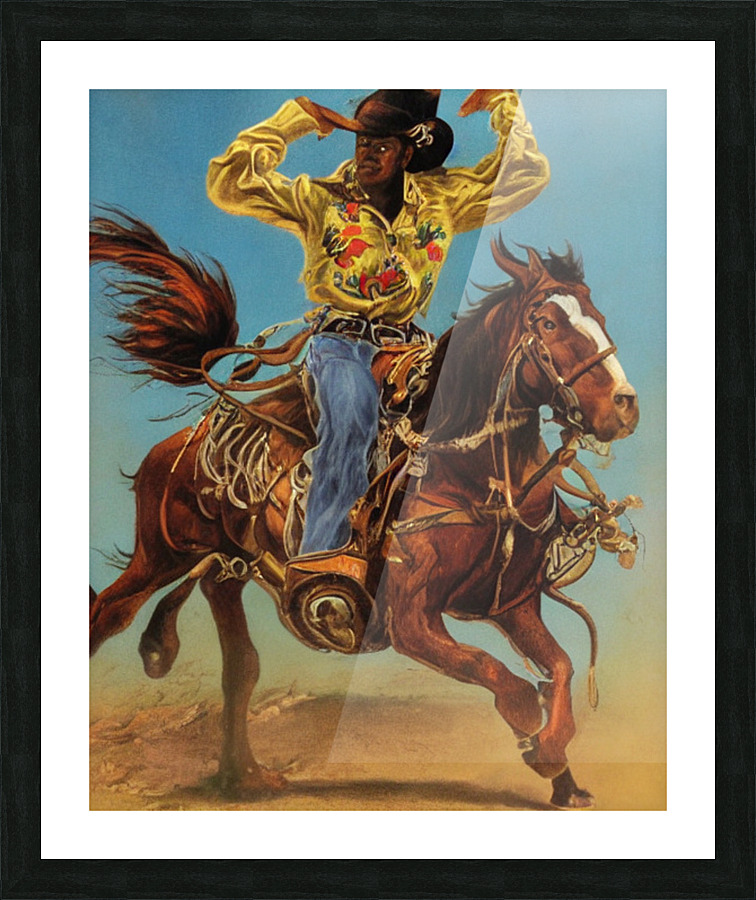 Cowboy Get Down  Picture Frame print