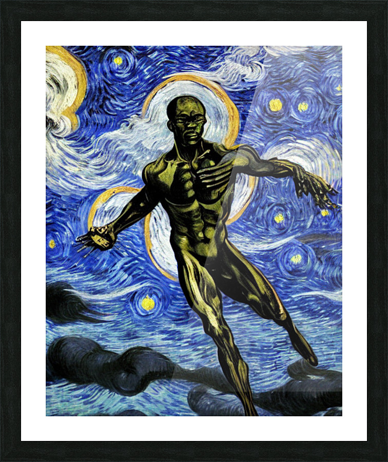Night Surfer Picture Frame print