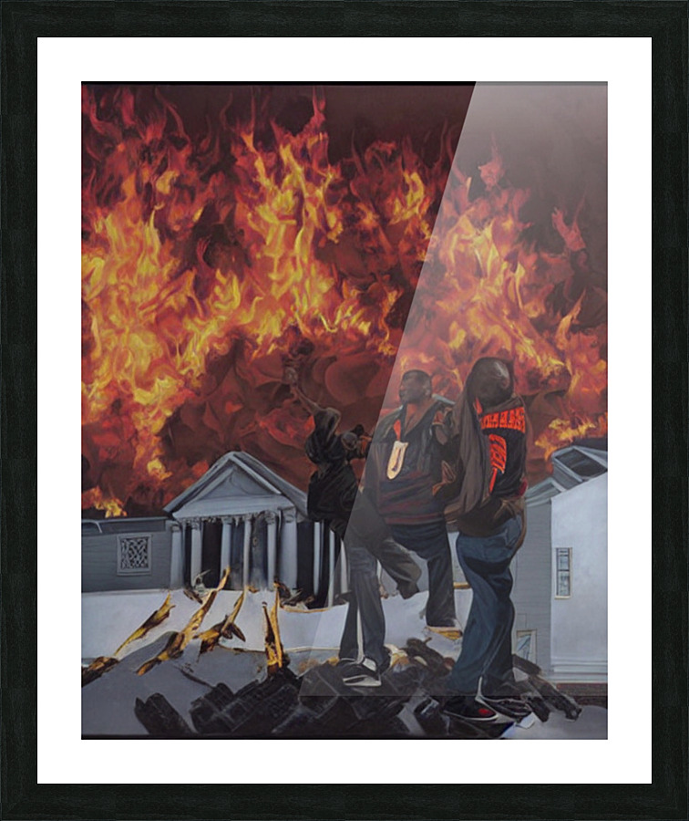 Down Goes Picture Frame print