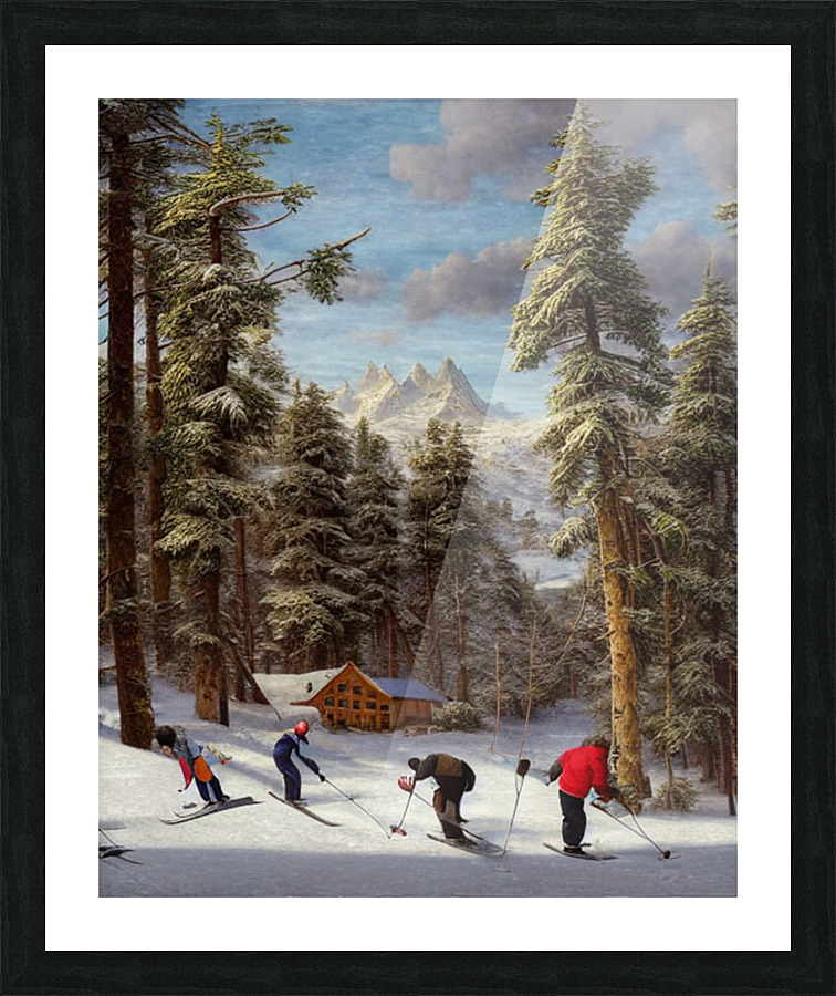 Ski Gang Picture Frame print