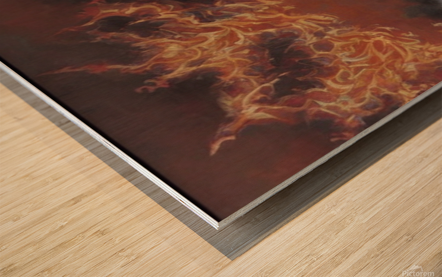 A hot summer night Wood print