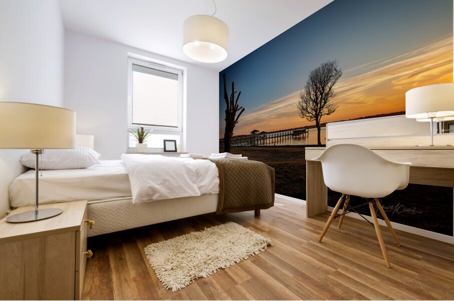 Sunset At The Bay V2 Mural print