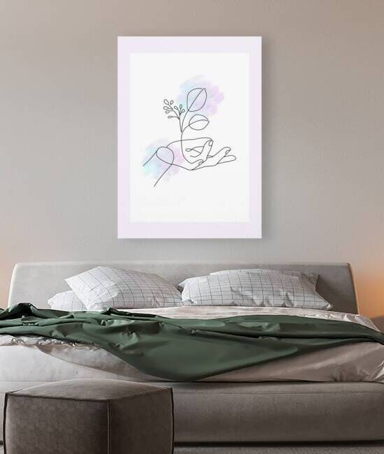 Hand Holding Plant Line Art by BasmaDesigns2025