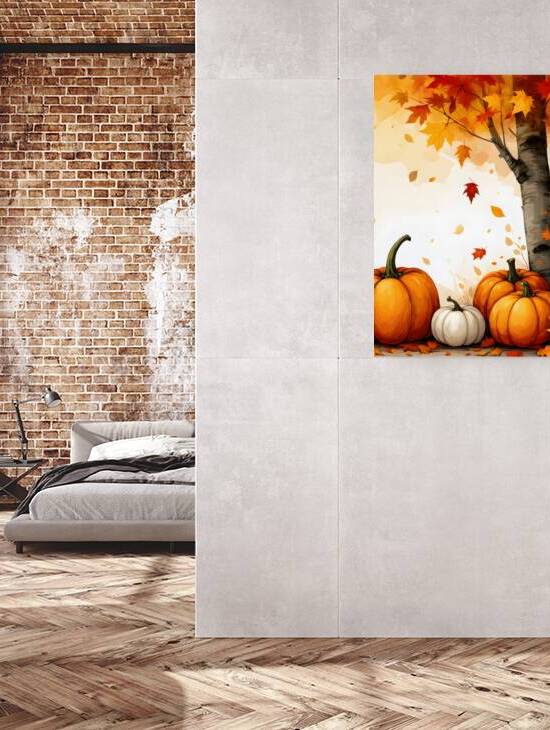  Autumn Pumpkins and Falling Leaves by BasmaDesigns2025
