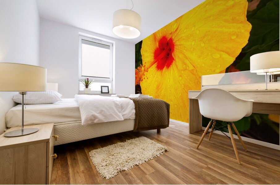 Happy Hibiscus Mural print