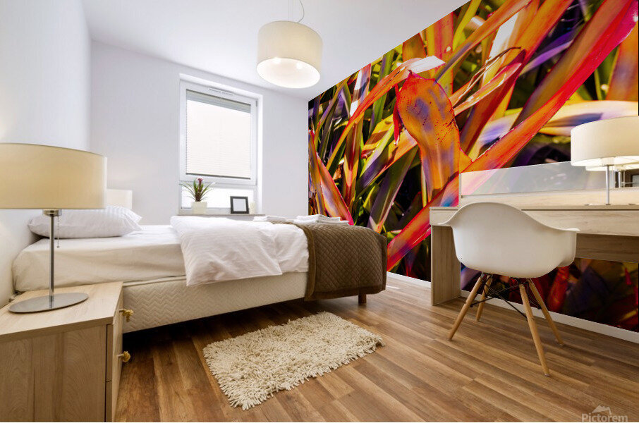 Bromiliad Flames Mural print