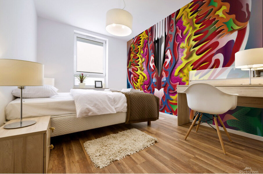 Flaming Flamingo Mural print