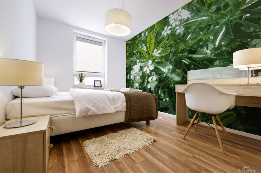 Plumeria Lights  Mural print