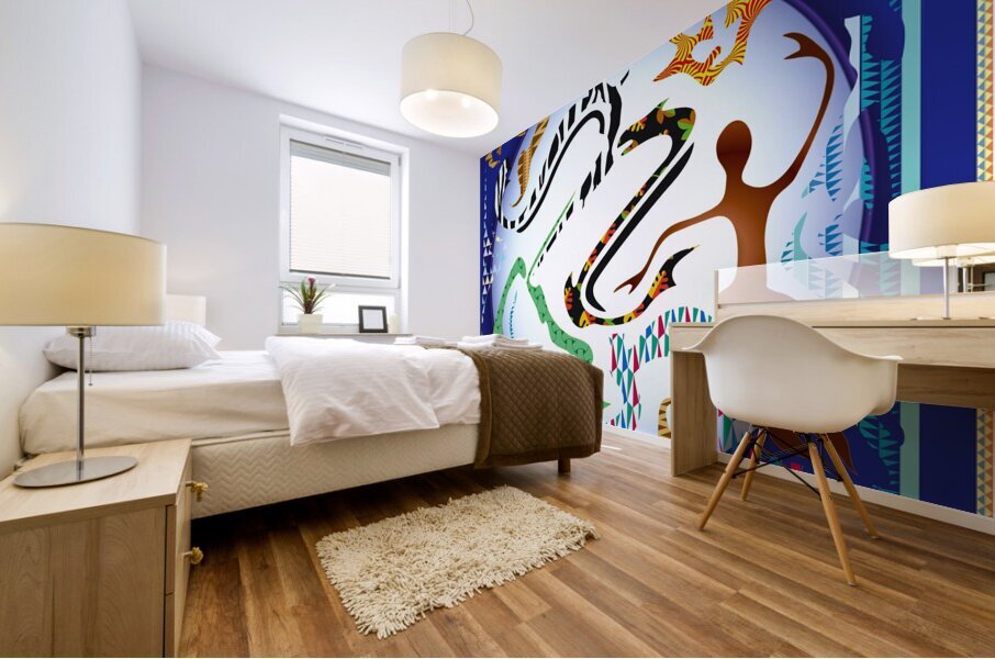 Mans Beginning  Mural print
