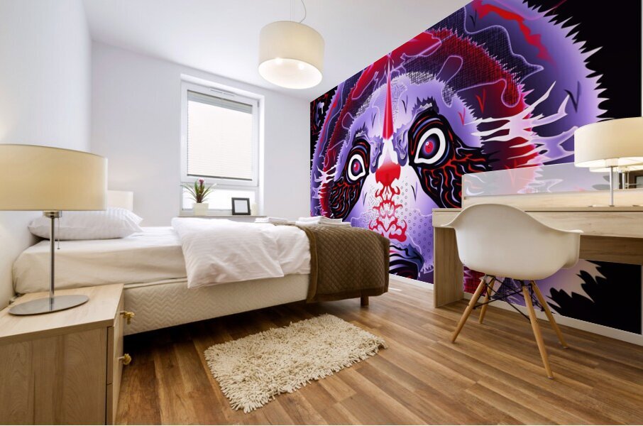 Purple Panda Mural print