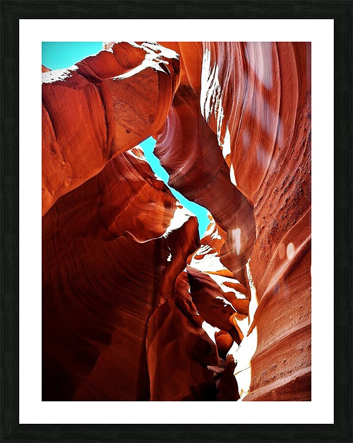 Red Orange Glyphs Picture Frame print