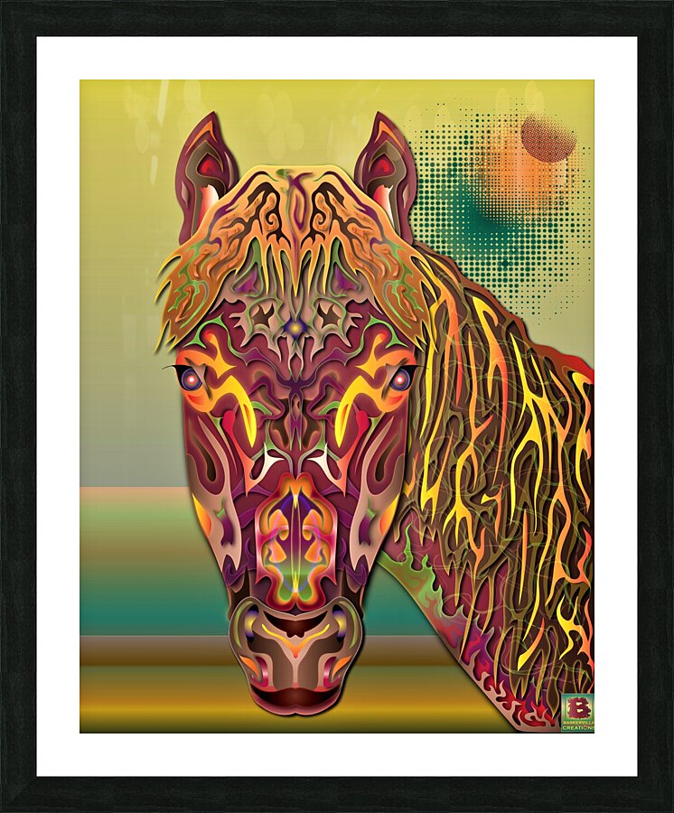 Burgundy Stallion  Picture Frame print