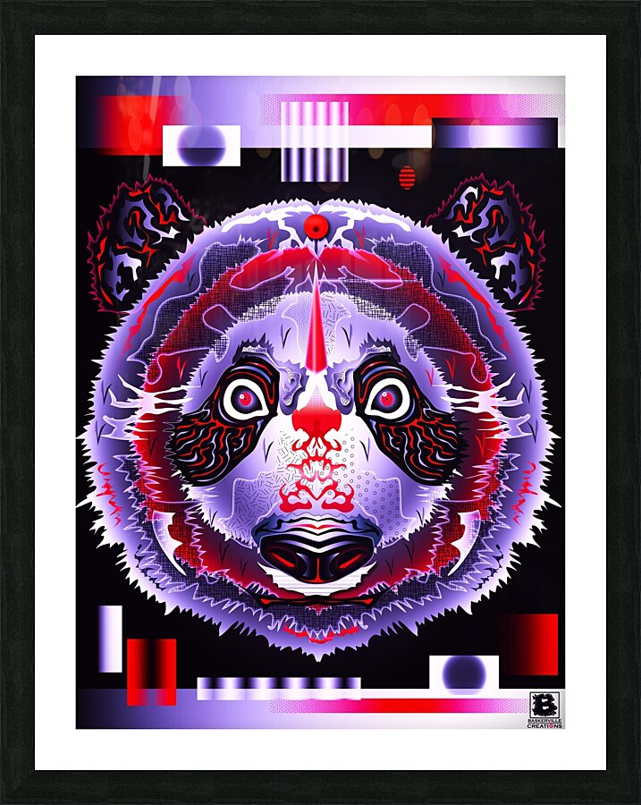 Purple Panda Picture Frame print