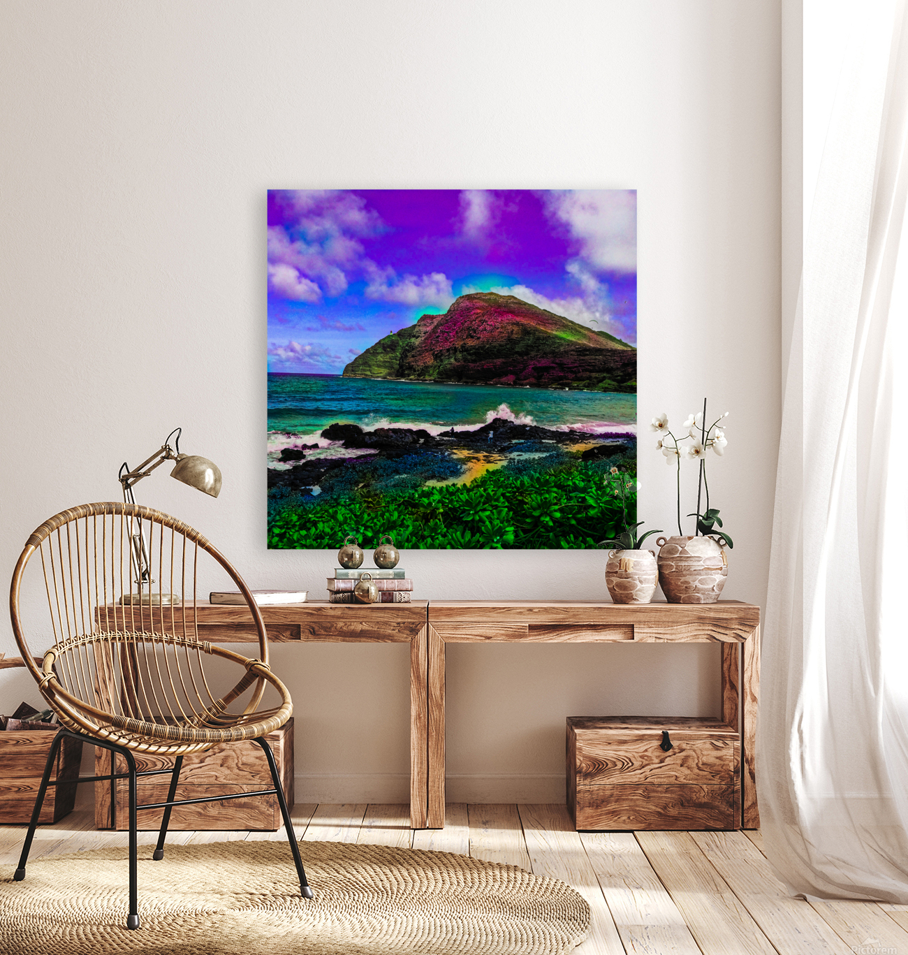 Pink Cavern Mountain Reproduction