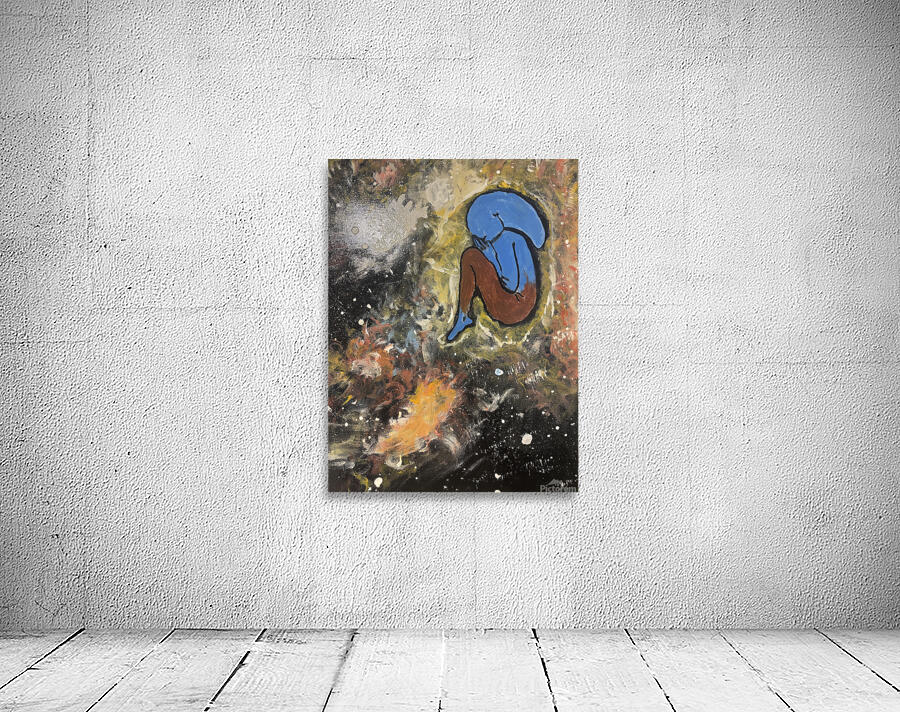 Alien Floating in Space Wall Preview