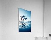 Dolphins Surfing Acrylic Print