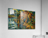 Tiger Sipping Acrylic Print