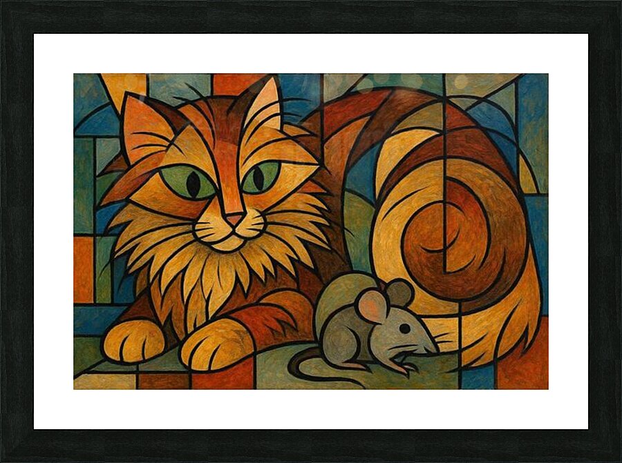 Cat N Mouse Picture Frame print