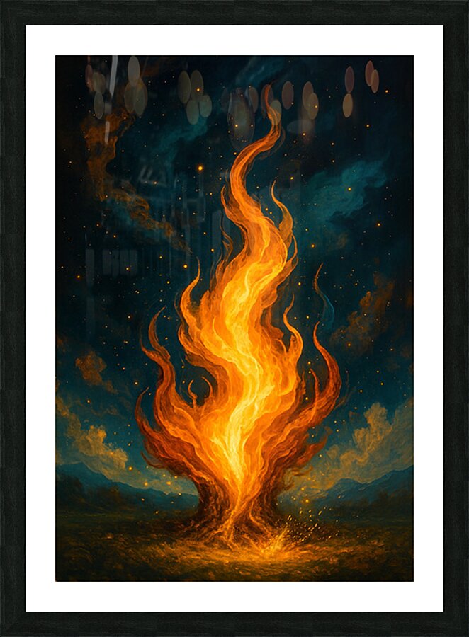 Fire Cosmic Picture Frame print