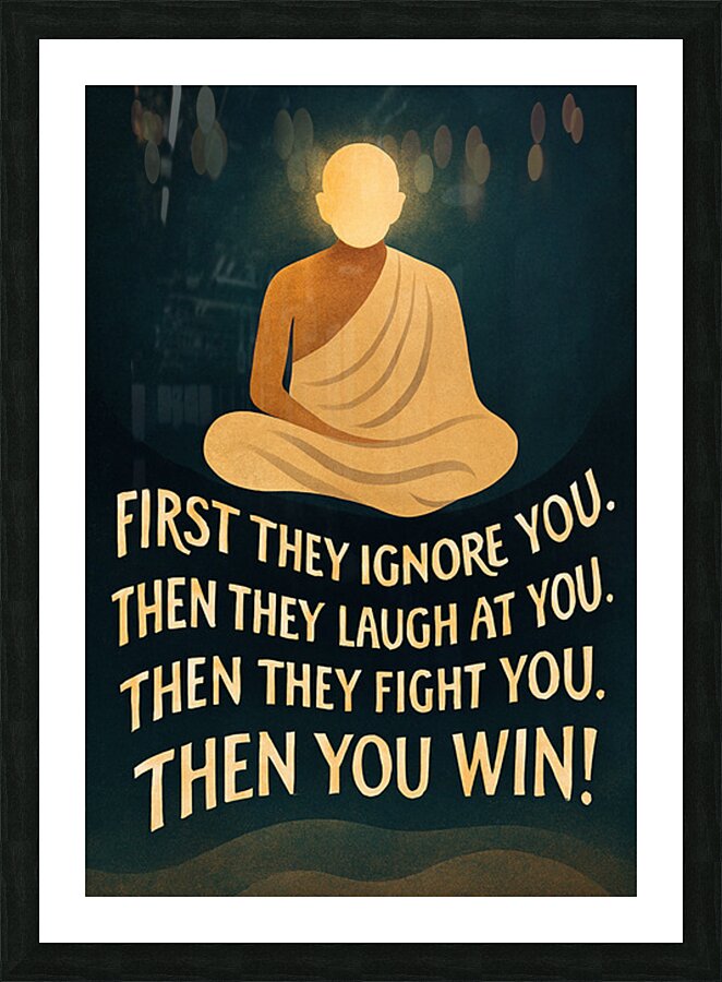 Gandhi Picture Frame print
