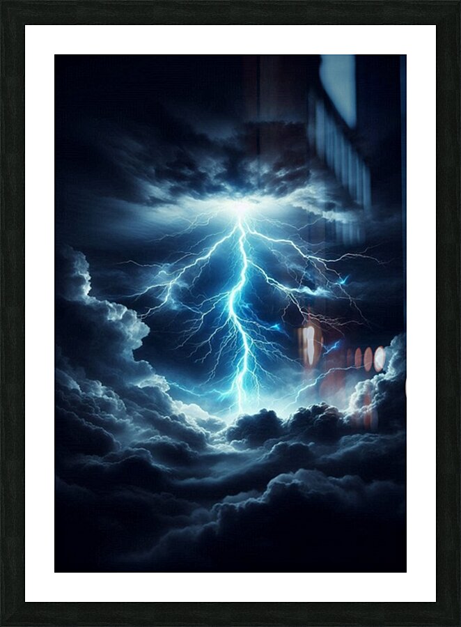 lightning Picture Frame print