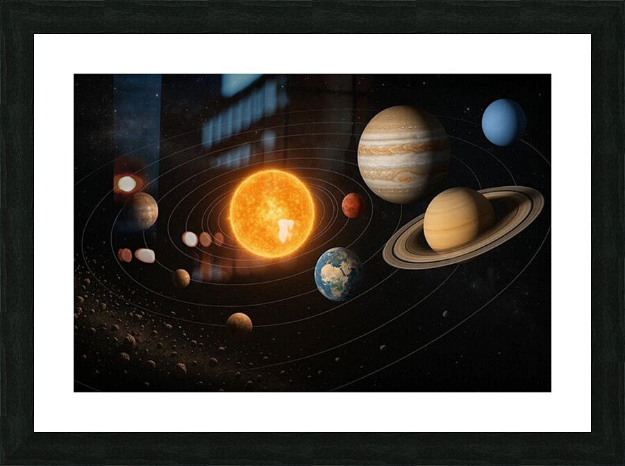 solar system Picture Frame print