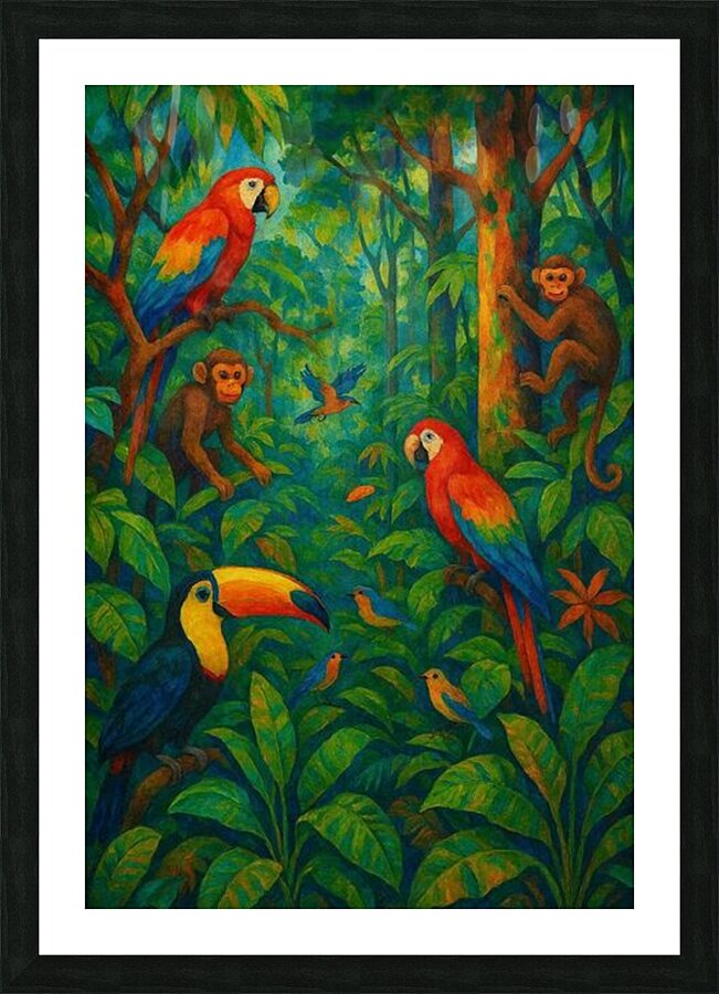 Rainforest Picture Frame print