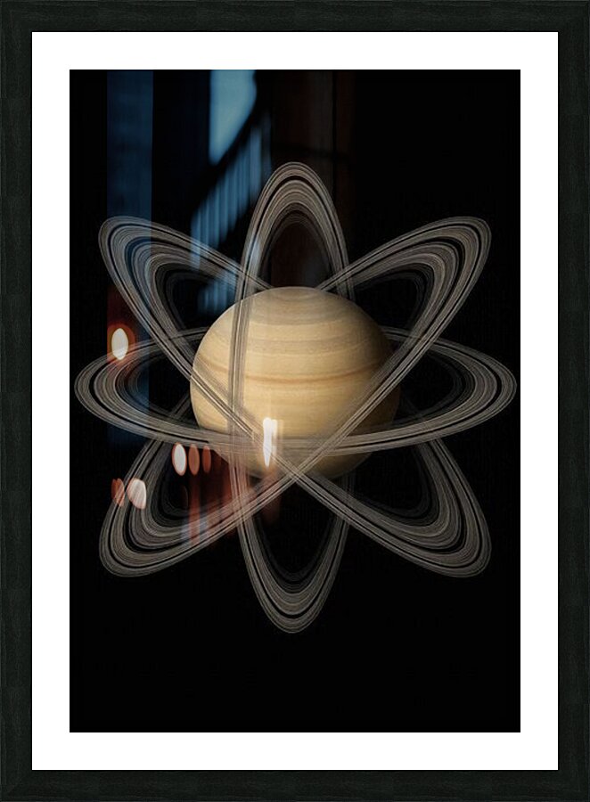 Saturn Atom Picture Frame print
