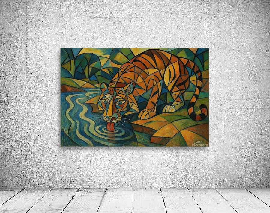 Tiger Sipping Wall Preview