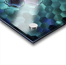 Abstract background hexagon pattern with glowing Acrylic print