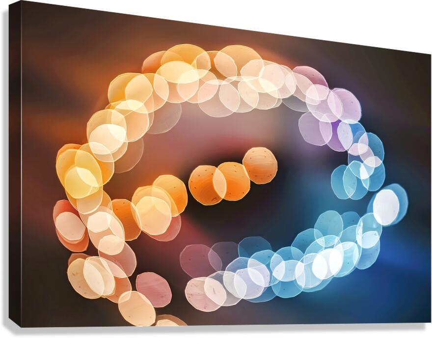 Abstract bokeh lights background Canvas Print