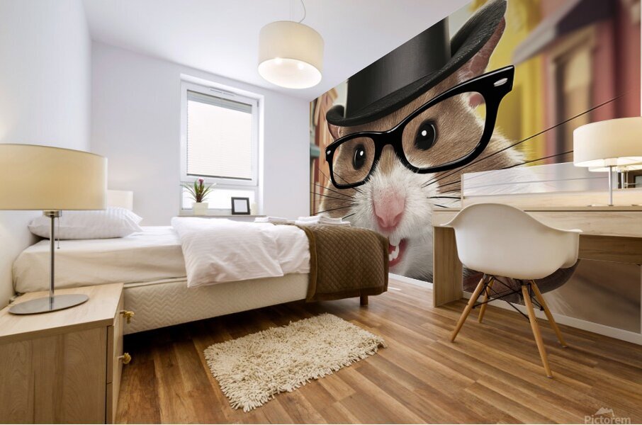 funny hamster Mural print