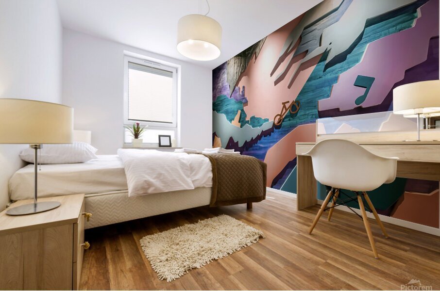 Artistic wall background Mural print