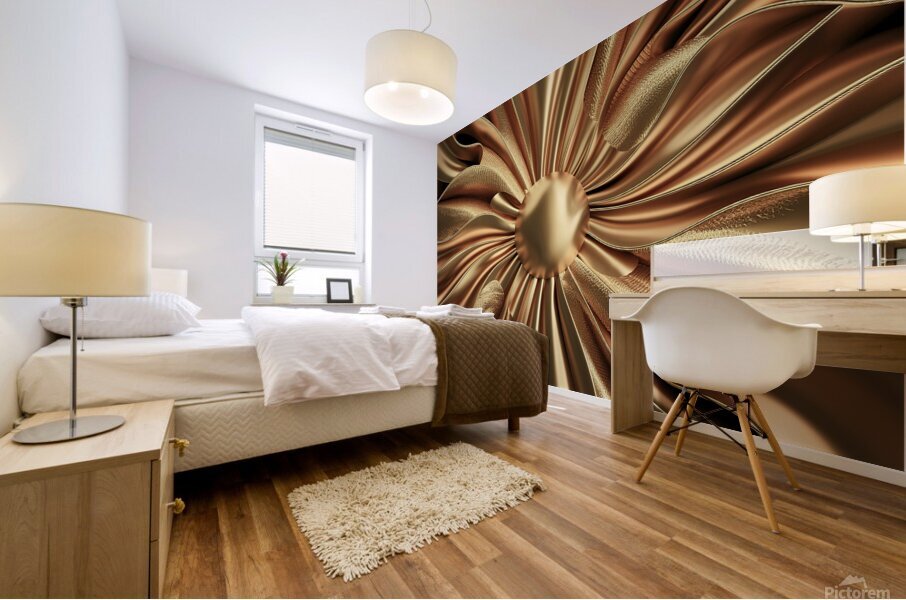 Gold satin background Mural print