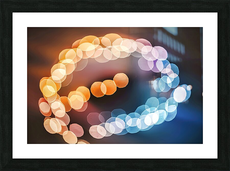 Abstract bokeh lights background Picture Frame print
