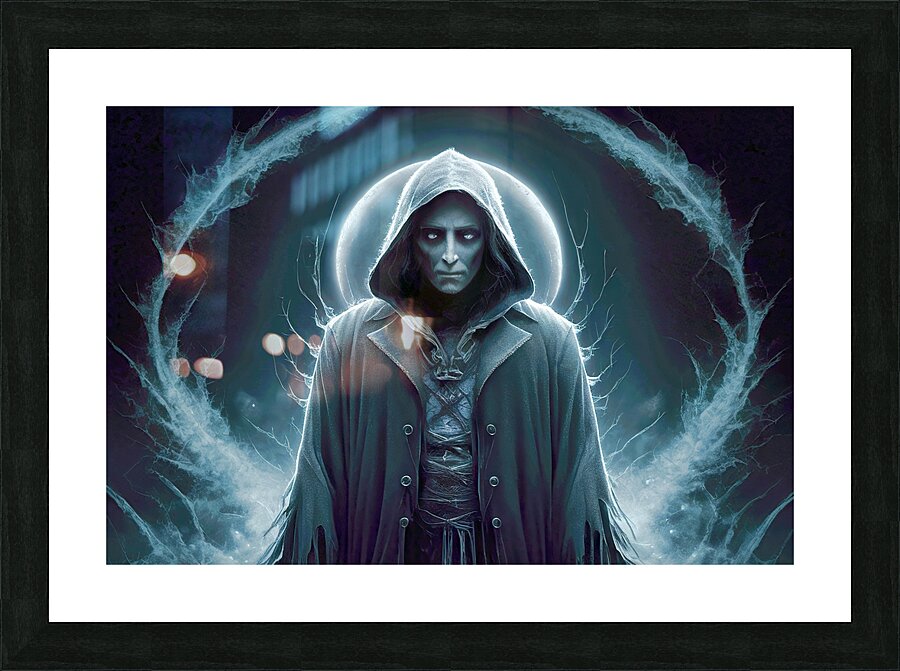 Extra Dark Background Picture Frame print