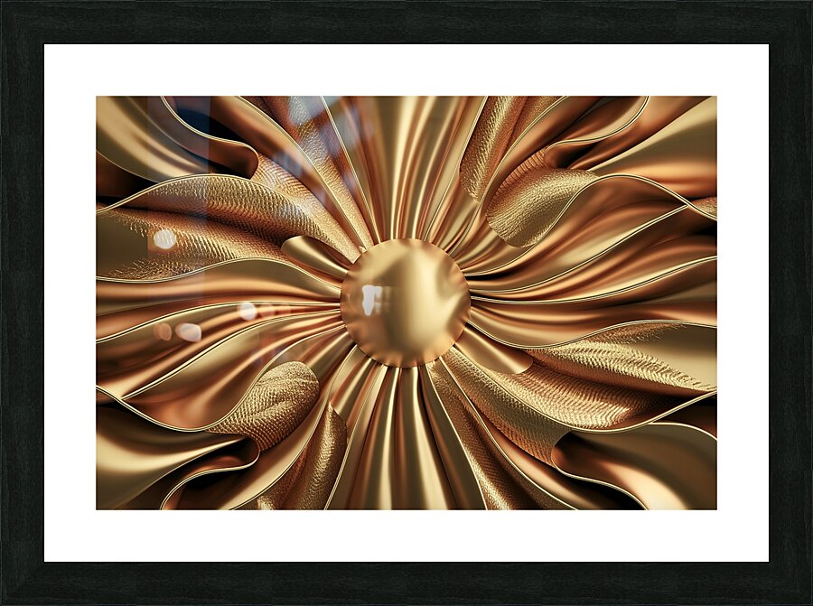 Gold satin background Picture Frame print